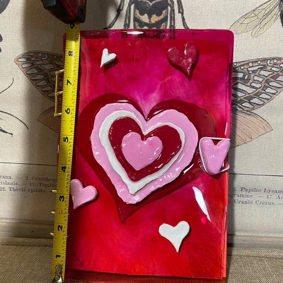 Crazy in Love Handmade Notebook with Recycled Paper Size Large - Picture 4 of 5